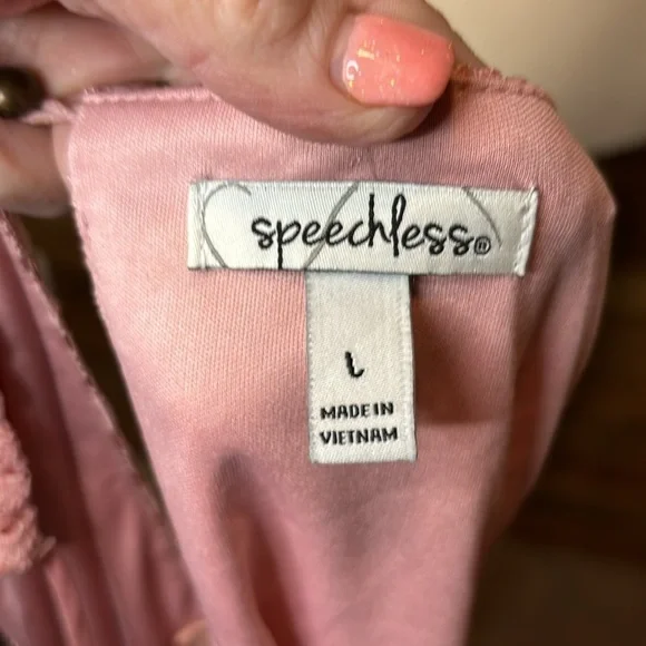 Adorable net print light pink dress sleeveless - Picture 6 of 6